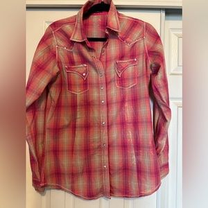 Rock 47 by wrangler size medium western shirt